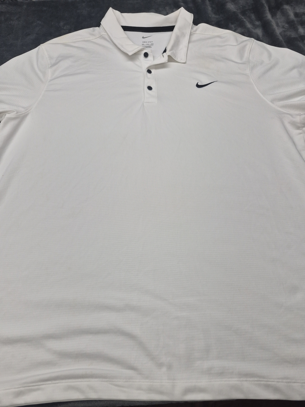 Nike Golf Polo Shirt White Mens Size XXL Dri-Fit Polyster/spandex